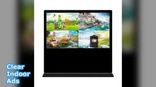 A sinalização digital interna exibe polegadas