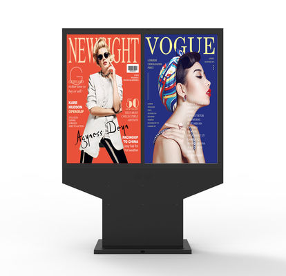 comprar 55 polegadas Digital Standee Outdoor Signage Kiosk Dual Screen Windows Linux Sistema Fabricação em linha
