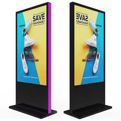 comprar Quiosque de publicidade digital para exterior com ecrã LCD, brilho de 2000-3000 nits, à prova de água IP65 e tamanho de 32-98 polegadas Fabricação em linha
