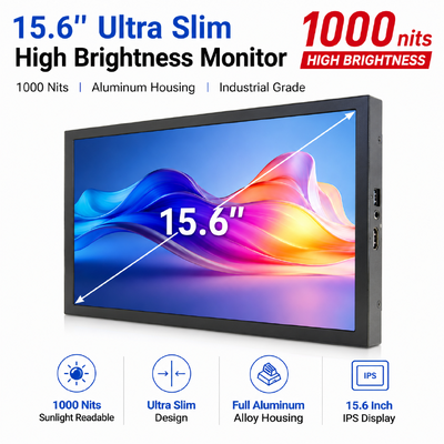 comprar 15,6 Polegadas 1000 Nits Monitor Externo de Alto Brilho IPS Display LCD para Mapeamento de Equipamentos GNSS RTK Fabricação em linha