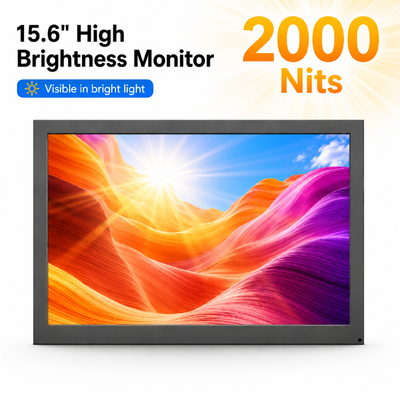 comprar 15.6 polegadas 2000 Nits Exterior Industrial Monitor com Alumínio Casa de liga e exibição de luz solar legível Fabricação em linha