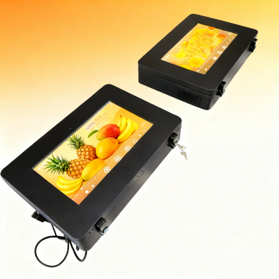 comprar 15.6 ∙ 1500 Nits Monitor de Toque Exterior Légível à Luz do Sol Housing de Chapa de Metal Negro Paisagem Montada na Parede IP65 Exibição Industrial Impermeável Fabricação em linha