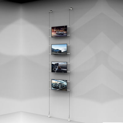 Android 11 Wifi Remote Glass Window Hanging Digital Signage com caixa de liga de alumínio
