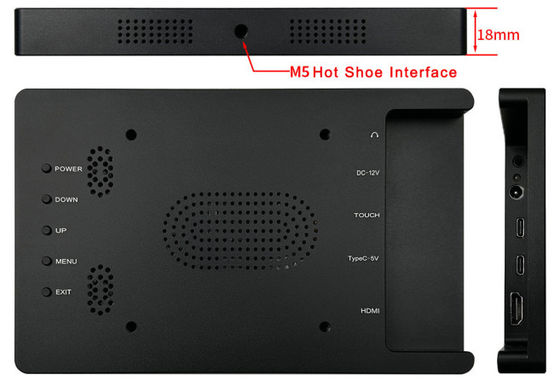 Câmera monitor externo de alta luminosidade de 7 polegadas portátil 1080P de alumínio