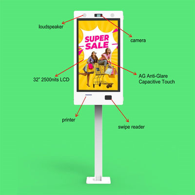 Sinalização Digital Externa à Prova d'Água de 32 Polegadas com Alto Brilho, Resolução 1920X1080 e Vida Útil de 50000H