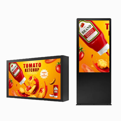 100 Polegadas 4K Outdoor Digital Signage com 3000 Nits de Brilho e TV LCD à Prova d'Água IP65