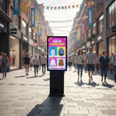 Display Publicitário LCD de Sinalização Digital para Exterior à Prova d'Água IP65 de 49 Polegadas com Brilho de 3000cd/m²